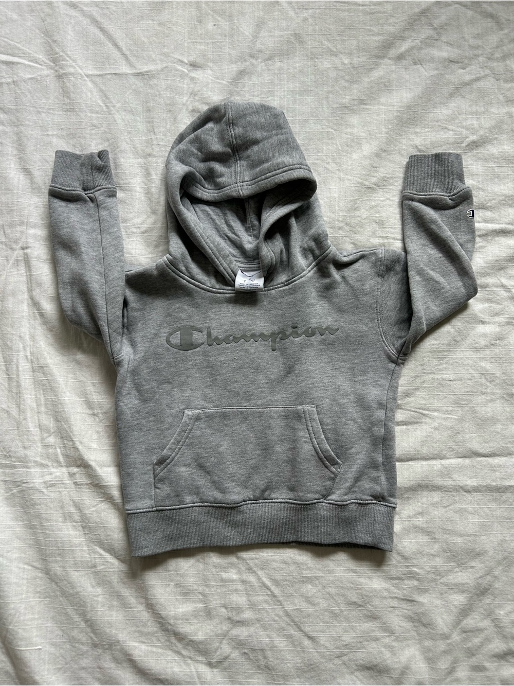 Kids 4T Champion Light Gray Logo Pullover Hoodie